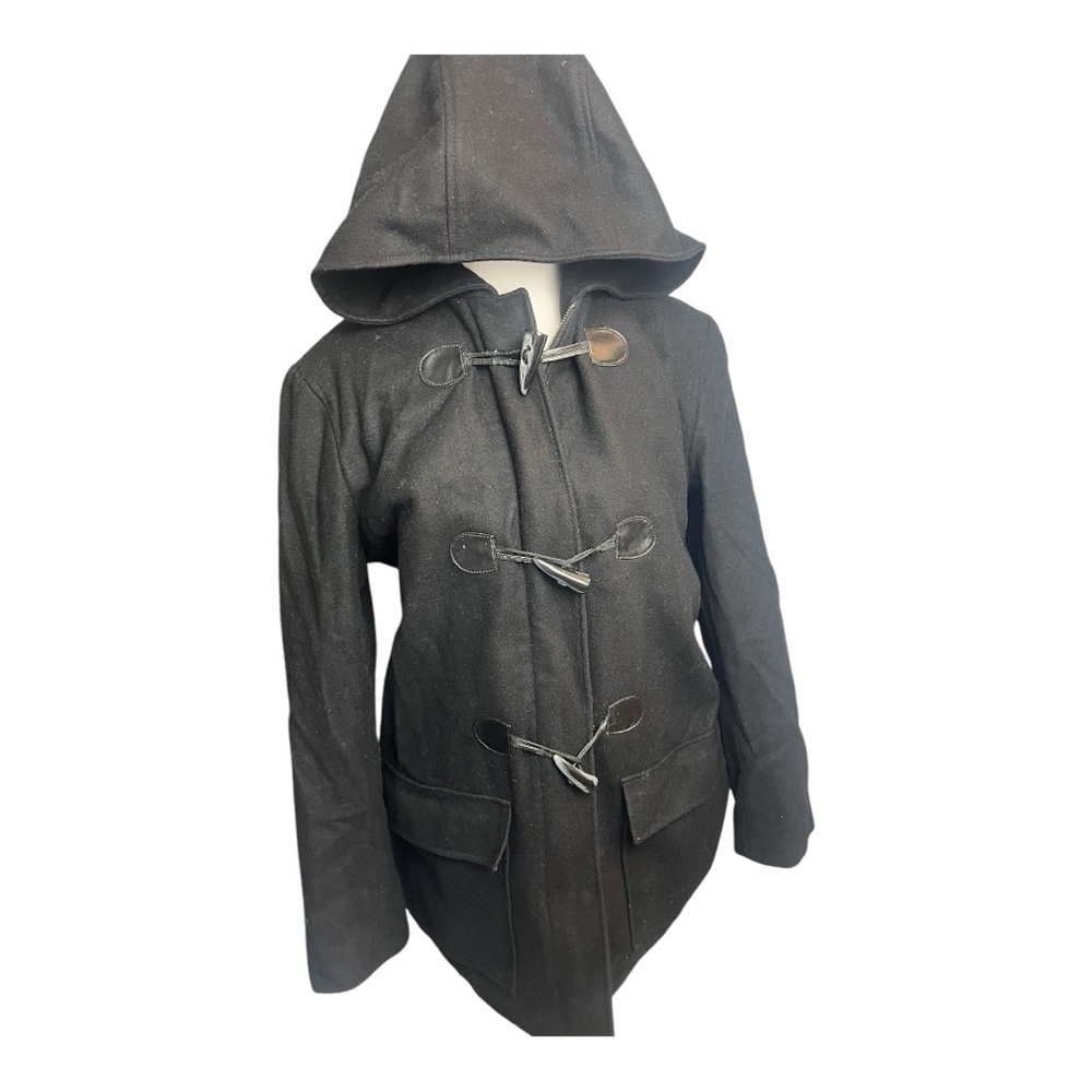 New York & Company Classic Black Duffle Jacket Womens Size 8